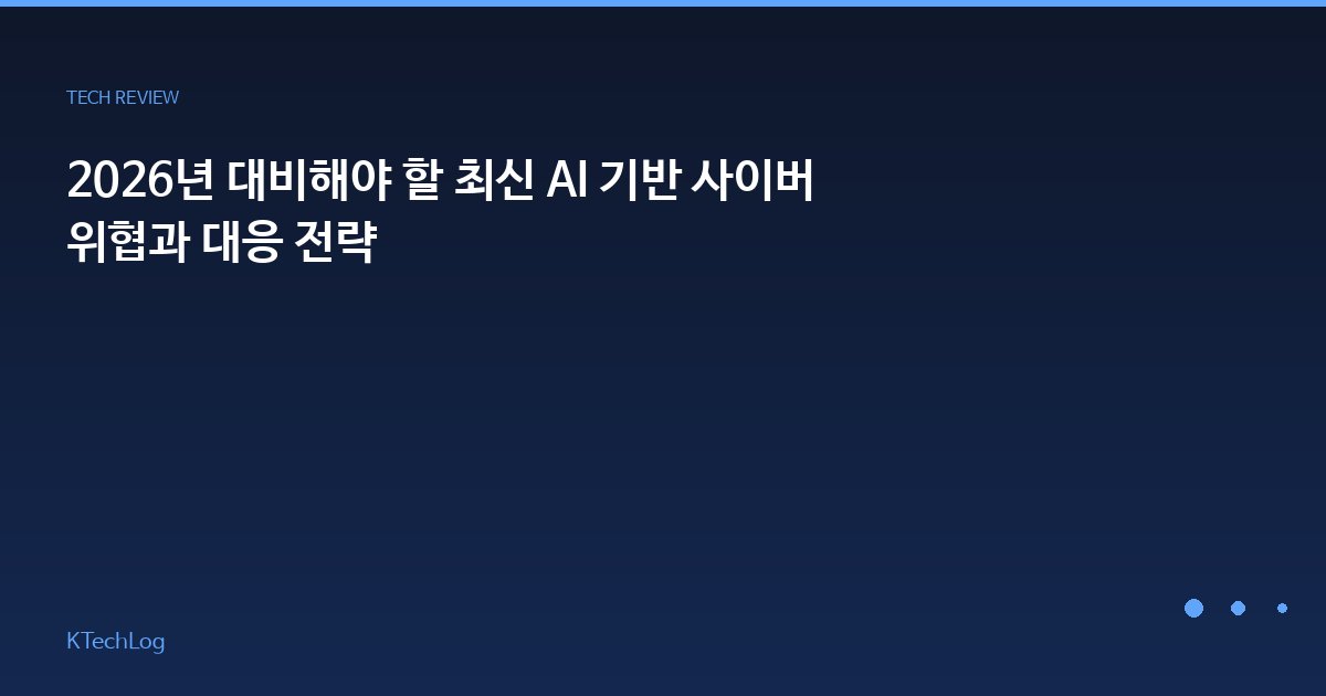 2026년 대비해야 할 최신 AI 기반 사이버 위협과 대응 전략